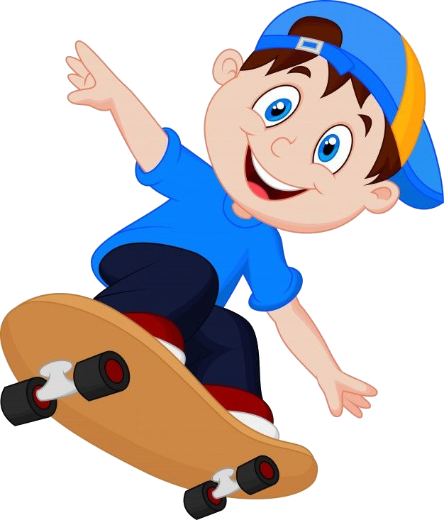desenho de menino em skate